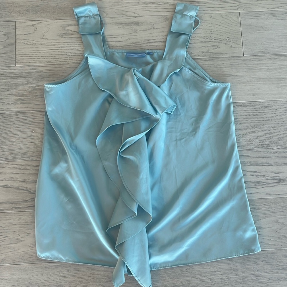 Simply Vera Vera Wang Sleeveless Blue Blouse Medium
